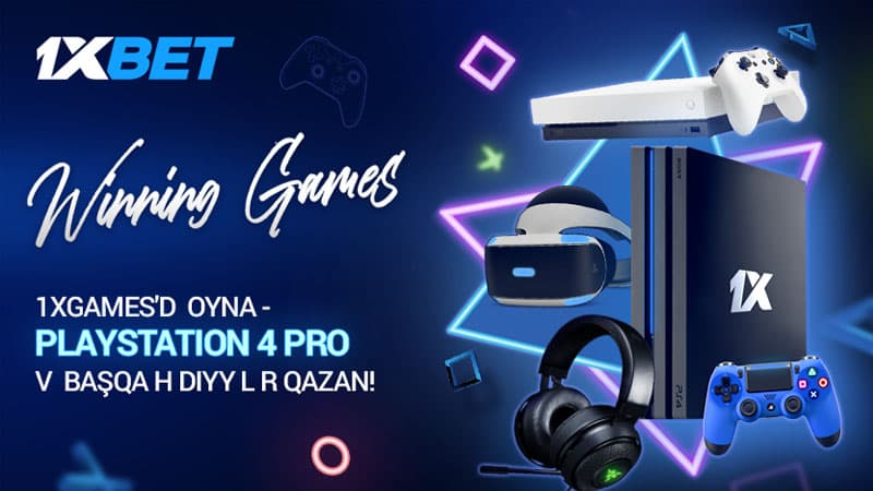 1xBet’in yeni Winning Games aksiyasında PlayStation 4 Pro qazanın!