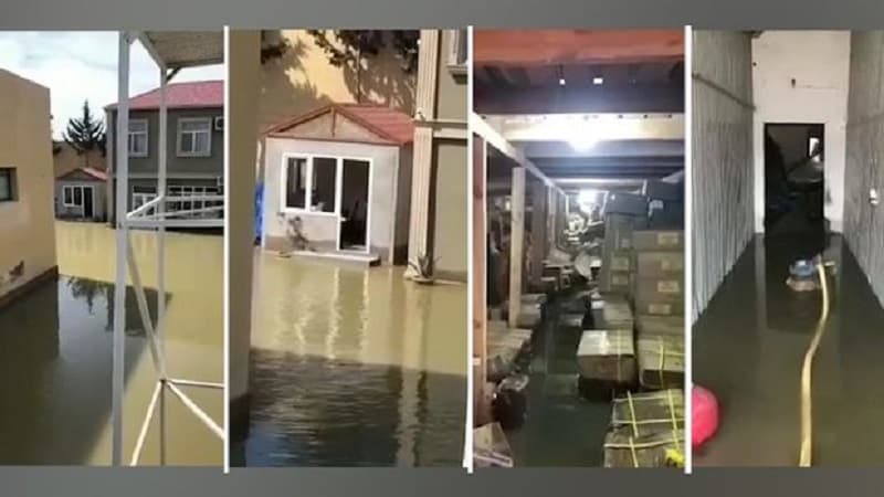 “Meyvəli bazar”da anbarları su basdı (AÇIQLAMA/VİDEO)