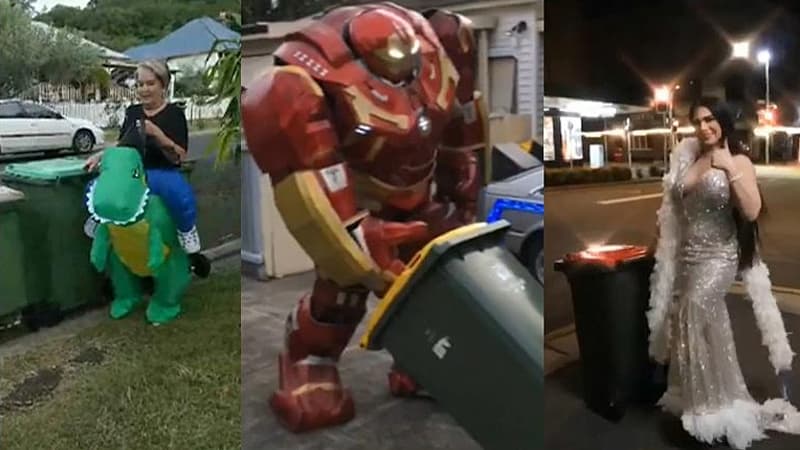 Dünya zibil qutusu ilə şəkil çəkdirir - Yeni trend (FOTO/VİDEO)