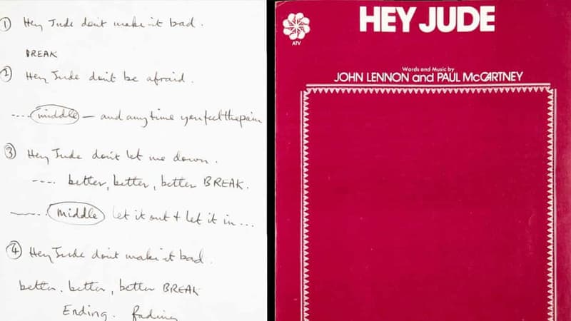 "The Beatles" qrupunun "Hey Jude" mahnısının sözü yazılan kağız rekord qiymətə satıldı