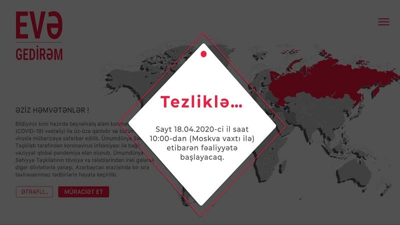 "Evə gedirəm" portalı fəaliyyətə başladı (YENİLƏNİB)
