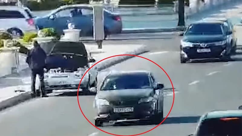 Bakıda sürücü şəhəri bir-birinə qatdı, beş maşını əzdi - ANBAAN VİDEO