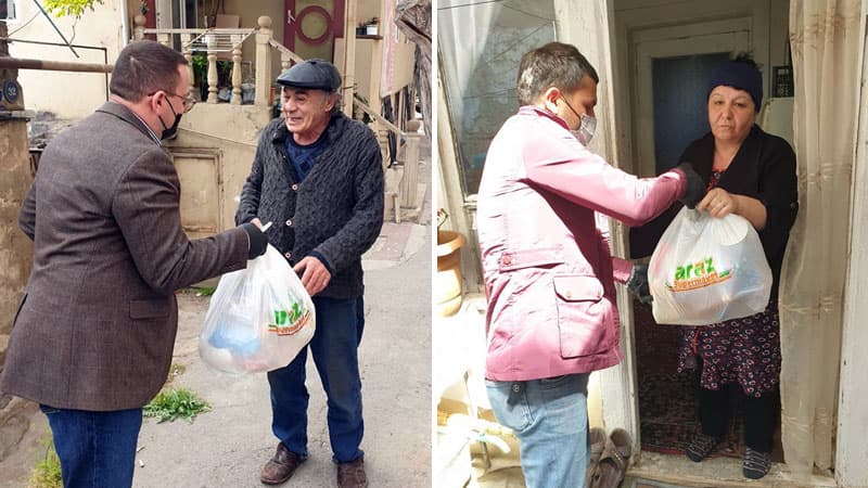 Demokratik İslahatlar Partiyası aztəminatlı insanlara yardım göstərdi (FOTOLAR)