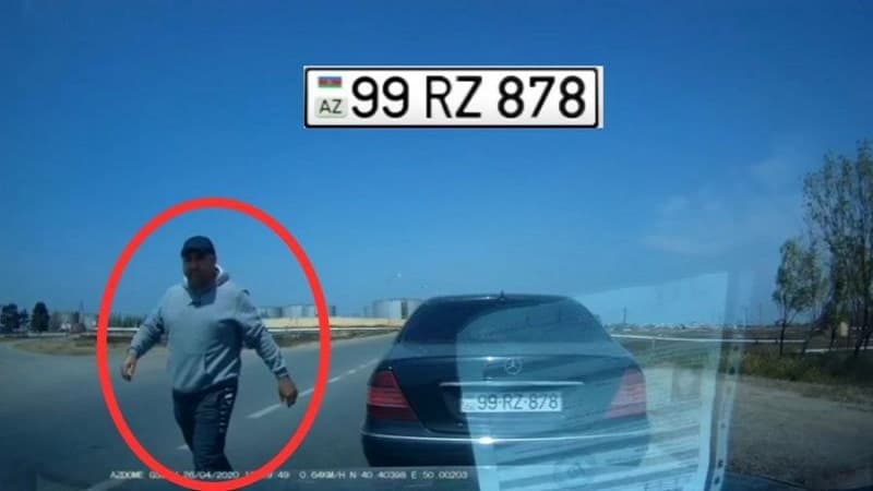 Bakıda sürücünün qarşısını kəsib vuran şəxş tutuldu (VİDEO)