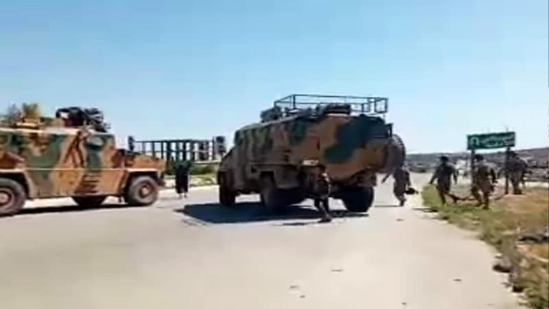 İdlibdə Rusiya və Türkiyə zirehli maşınları daşa basıldı