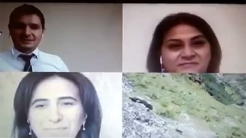 Azərbaycanda müəllim onlayn müsahibəyə dağ başından qatıldı (VİDEO)