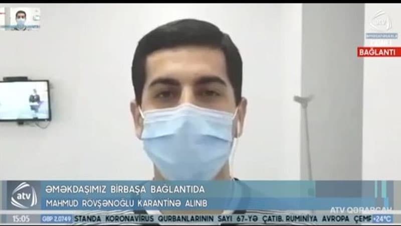 ATV-nin koronavirusa yoluxan əməkdaşı efirə qoşuldu (VİDEO)