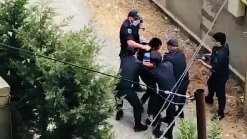 Polisə müqavimət göstərən şəxsə cinayət işi açıldı (FOTO/VİDEO)