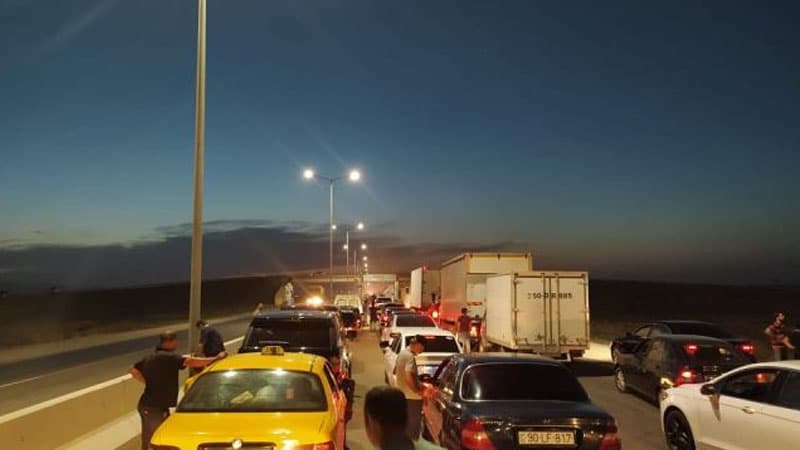 Bakıdan rayonlara getmək istəyənlərin son durumu (FOTOLAR)