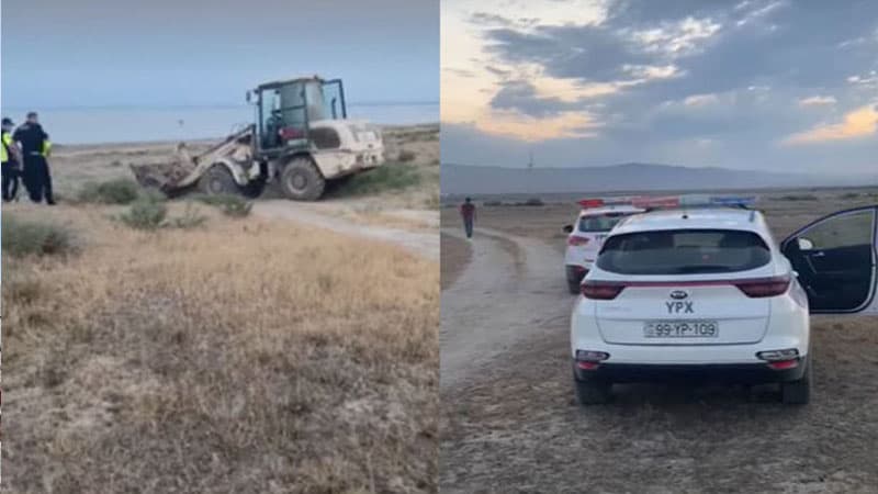 Rayonlara getmək üçün sürücülərin istifadə etdiyi torpaq yollar qazıldı (VİDEO)