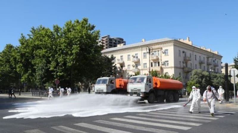 Bakının küçələri yenidən dezinfeksiya edildi