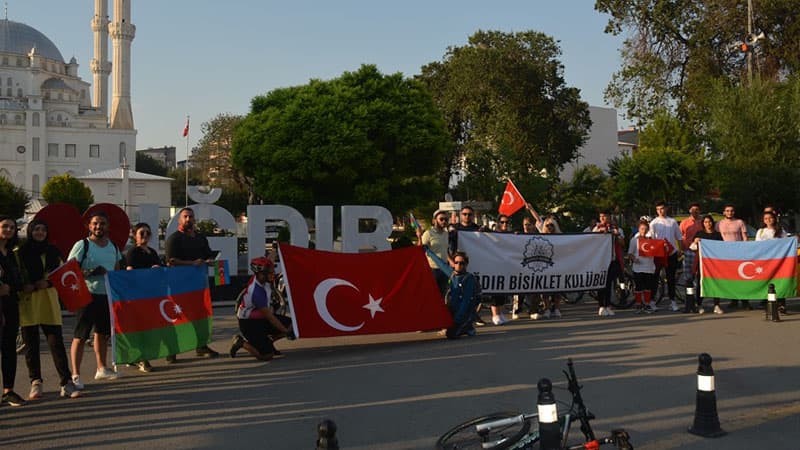 Azərbaycana dəstək məqsədi ilə İğdırda velosiped yürüşü təşkil edilib (FOTOLAR)