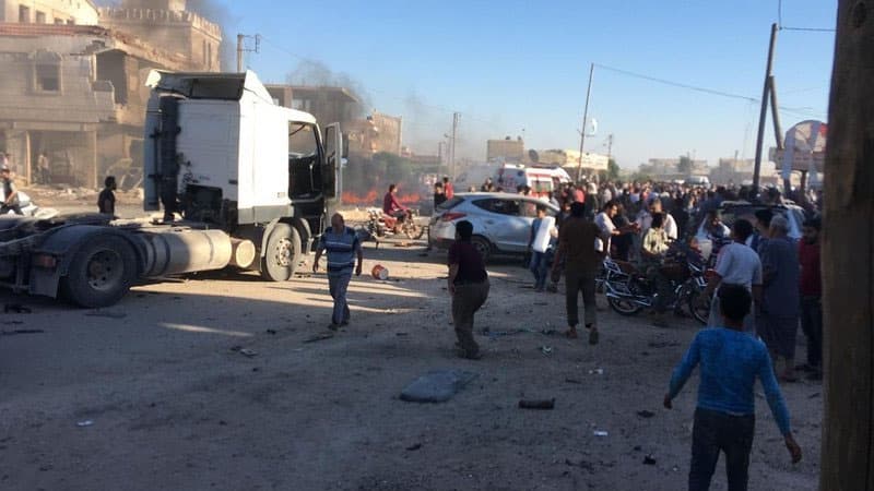 Suriyanın Türkiyə ilə sərhəddində terror: 5 ölü, 85 yaralı