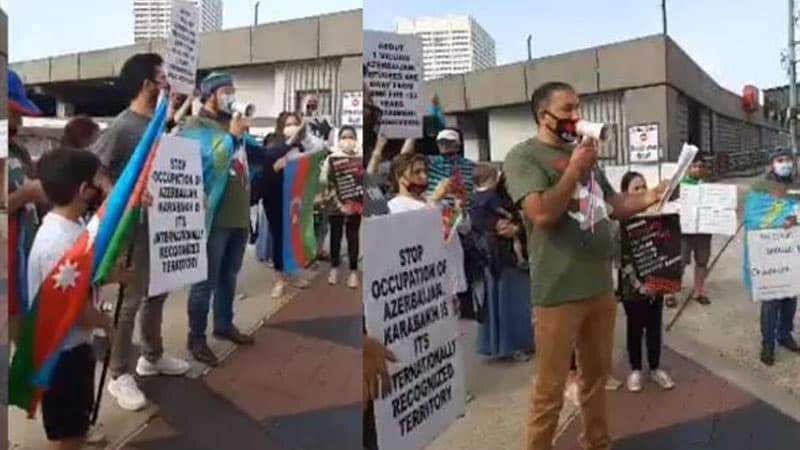 Atlantada Ermənistanın hərbi təxribatlarına etiraz olaraq aksiya keçirildi