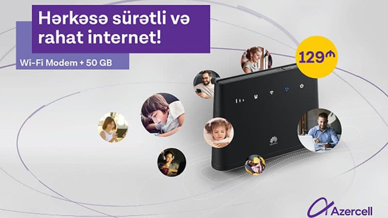 Azercell-in yeni 4G WiFi modemindən eyni zamanda 32 istifadəçi yararlana bilər!