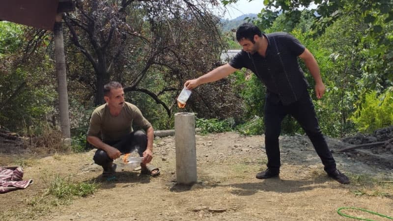 Lənkəran sakininin qazdığı su quyusundan təbii qaz çıxdı (FOTO/VİDEO)