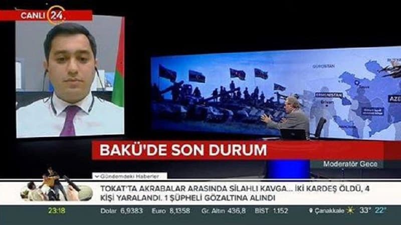Fərid Şahbazlı Türkiyənin nüfuzlu televiziyasında Ermənistanın təxribatlarından danışdı (VİDEO)