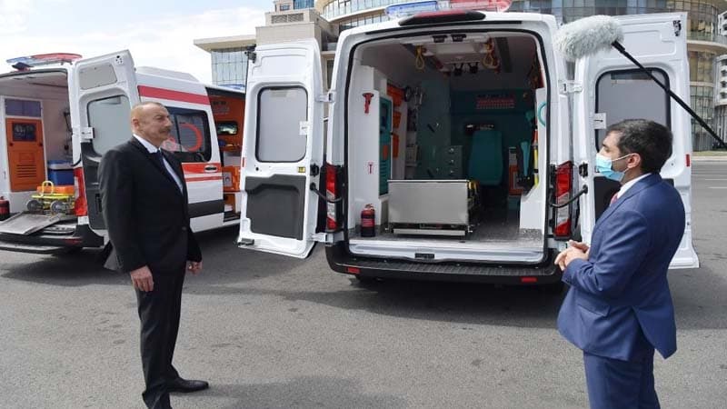 Prezidentin tapşırığı ilə Azərbaycana yeni təcili tibbi yardım avtomobilləri gətirilib (FOTOLAR)