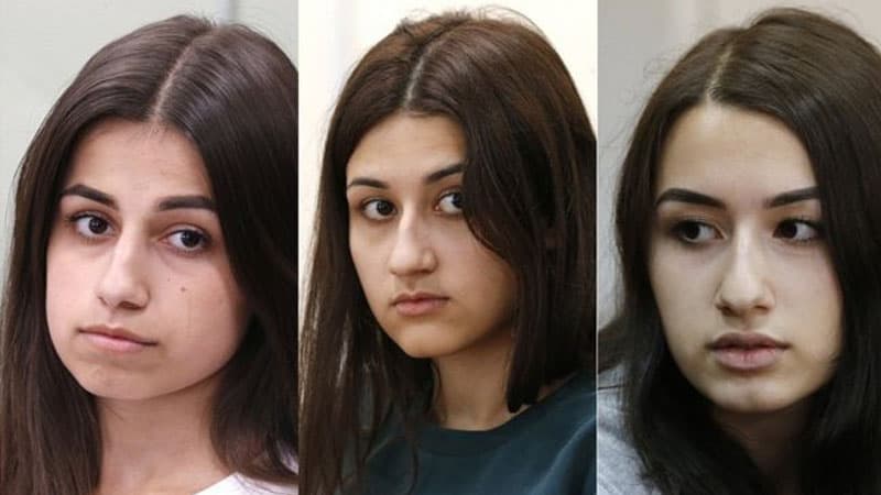 Rusiyada atalarını öldürən erməni bacılar hakim qarşısına çıxır
