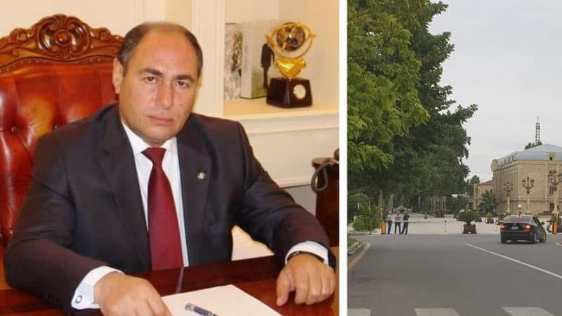 İcra başçısı öz rahatlığı üçün əsas prospektə şlaqbaum qoydurdu (FOTOLAR)