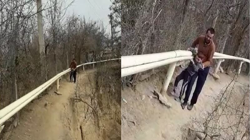 Azərbaycanda yol çökür - 15 ev təhlükə qarşısında (VİDEO)