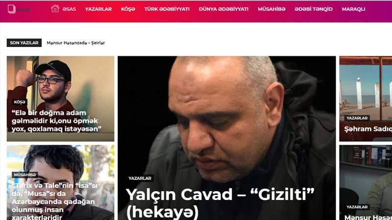 Azərbaycanda yeni ədəbi-bədii sayt fəaliyyətə başladı