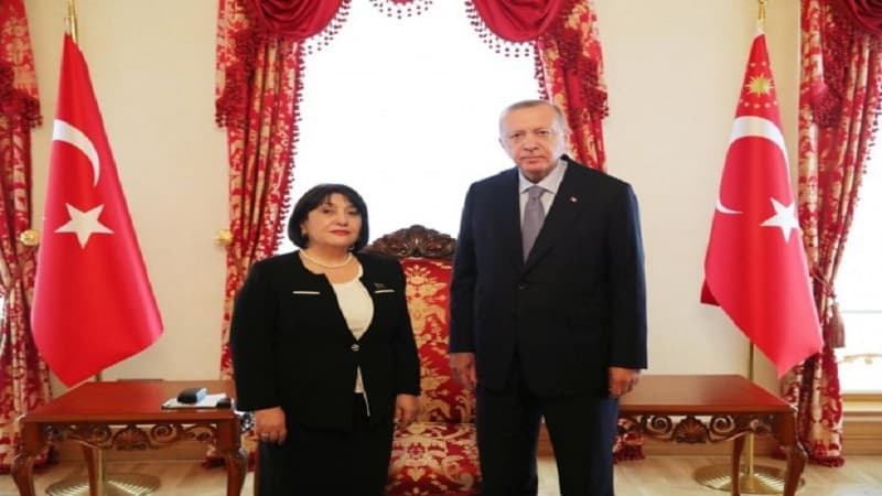 Sahibə Qafarova Rəcəb Tayyib Ərdoğanla görüşdü (FOTO)