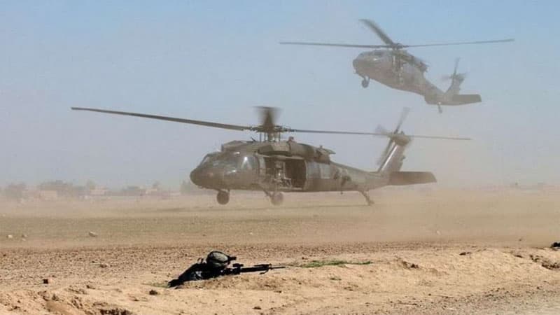 ABŞ helikopterlərinin Suriyada qəribə hərəkətləri videoya düşdü