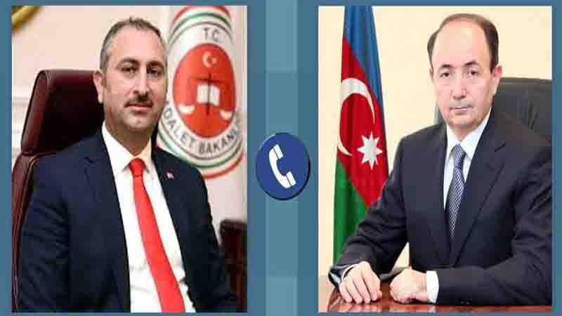 Türkiyə və Azərbaycan ədliyyə nazirləri arasında telefon danışığı olub