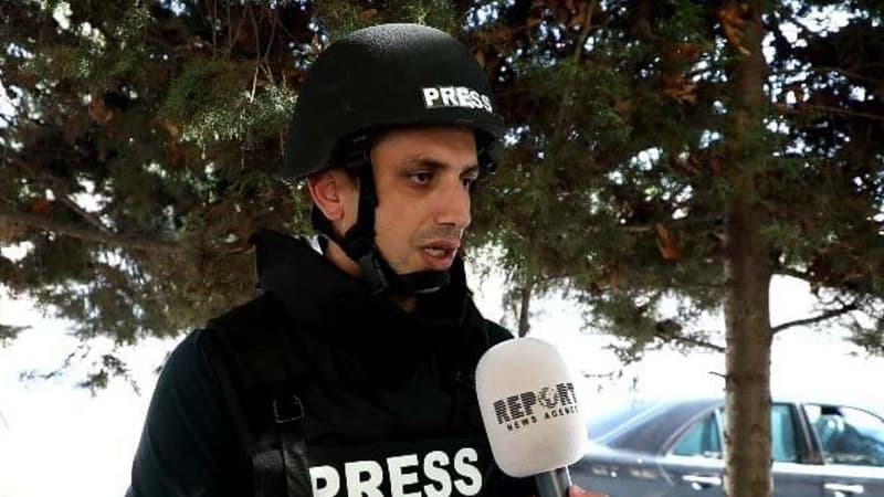 Düşmənin atdığı mərmi Tərtərdə jurnalistin evinə düşdü (FOTOLAR)