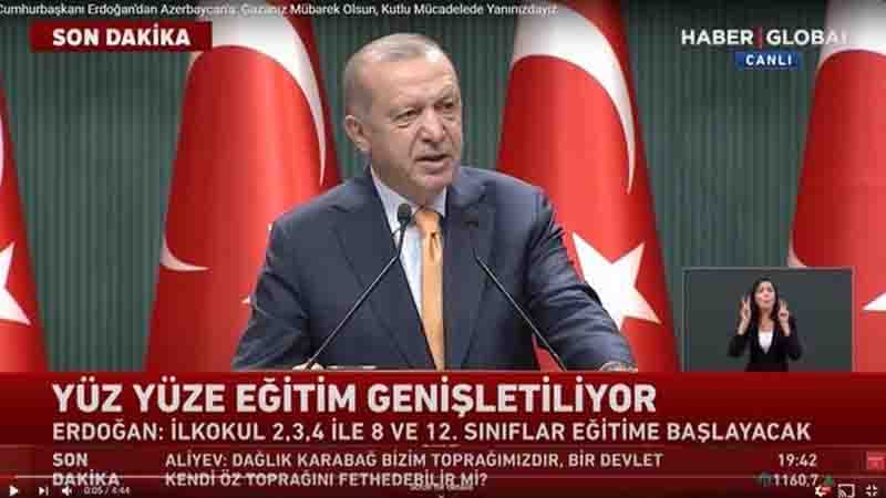 Rəcəb Tayyip Ərdoğandan Azərbaycan ordusuna: “Qəzanız mübarək olsun!”