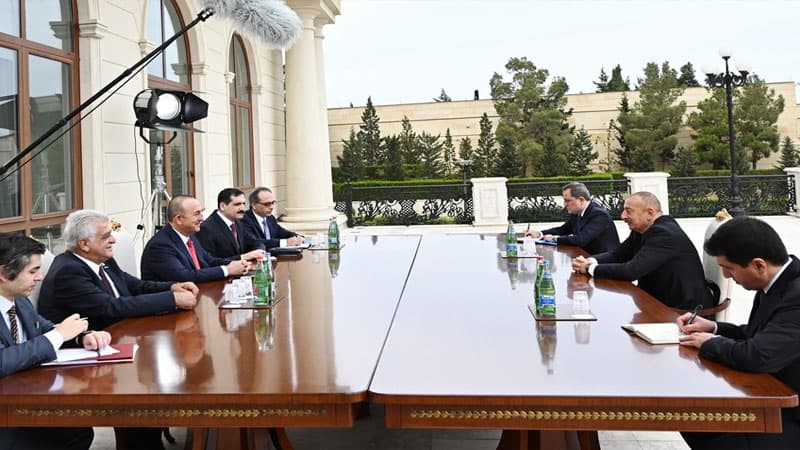 İlham Əliyev Mövlud Çavuşoğlunu qəbul etdi (FOTO/YENİLƏNİB)