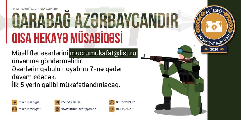 “Qarabağ Azərbaycandır” qısa hekayə müsabiqəsi elan olundu