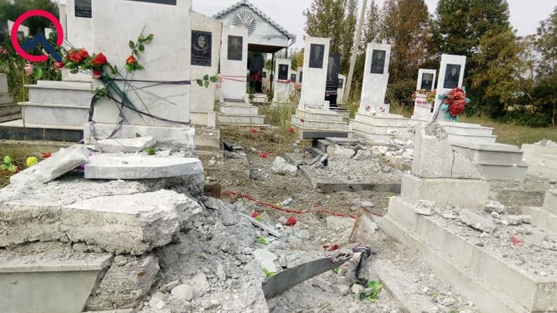 Ermənilər bu dəfə qəbiristanlığı dağıtdı (FOTOLAR)