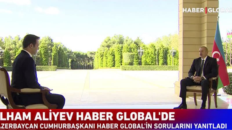 İlham Əliyev Türkiyənin “Haber Global” telekanalına müsahibə verir - Canlı yayım