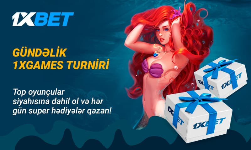 1xGames`də oynayın və hər gün dəyərli hədiyyələr qazanın!