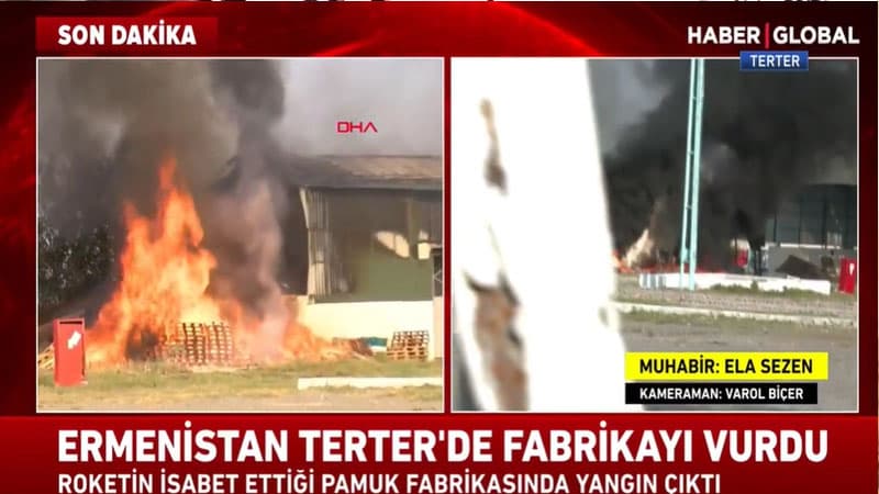 Ermənilər Tərtər pambıq zavodunu vurdu (YENİLƏNİB/VİDEO)