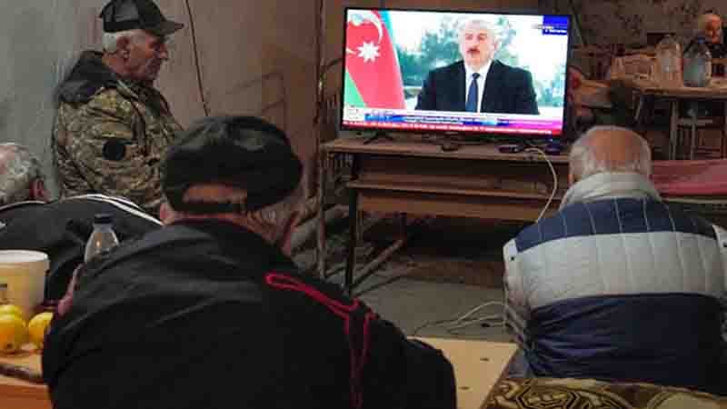 Ermənilər Xankəndində İlham Əliyevi belə izlədi