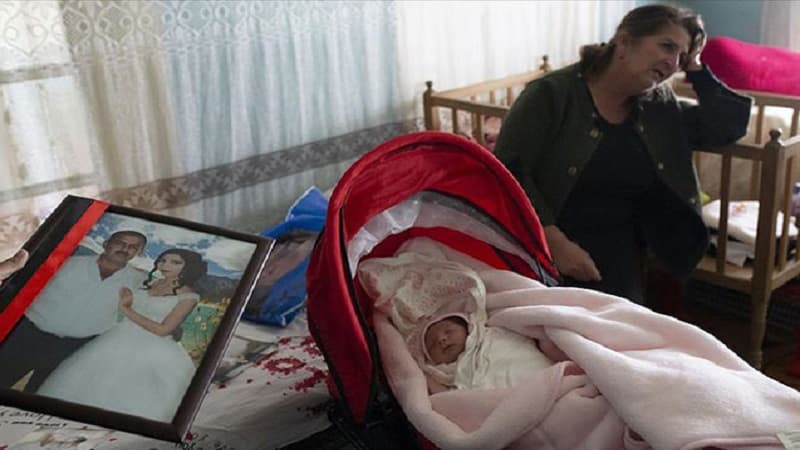 Ermənilər 22 günlük körpəni anasız qoydu (FOTO)