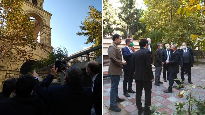 Bakıya gələn fransalı deputatlar erməni kilsəsində (FOTOLAR)