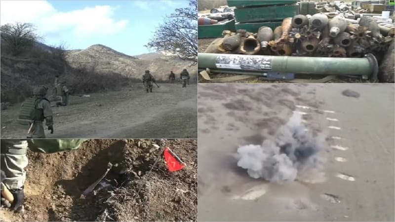 Şuşanın ətrafı minalardan təmizlənir (VİDEO)