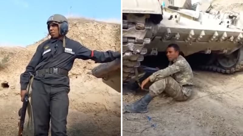 Qəhrəman tankçılarımız döyüşdə (VİDEO)