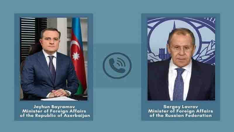 Ceyhun Bayramov Rusiya XİN-in rəhbəri ilə telefonla danışıb