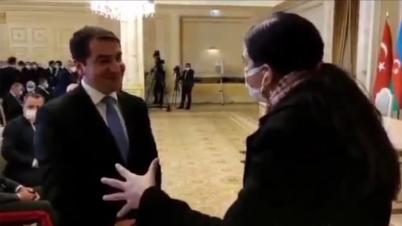Hacıyev Fulya Öztürklə müharibədən sonra yenidən görüşdü (VİDEO)