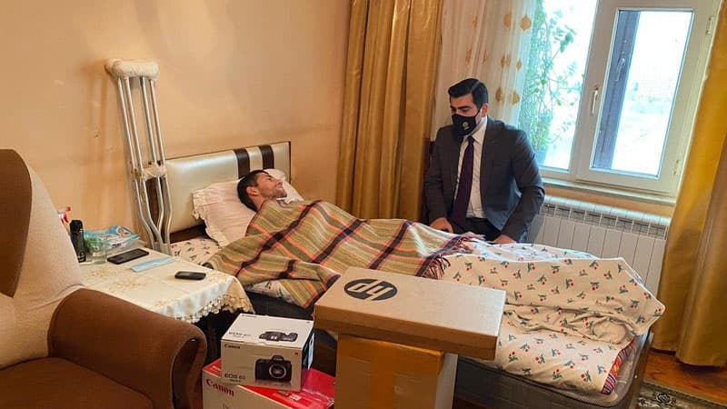 Qarabağ qazisinin uşaqlıq arzusu reallaşdı (FOTO)
