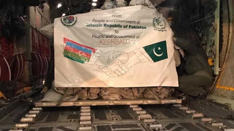 Pakistan Azərbaycana humanitar yardım göndərdi (FOTOLAR)