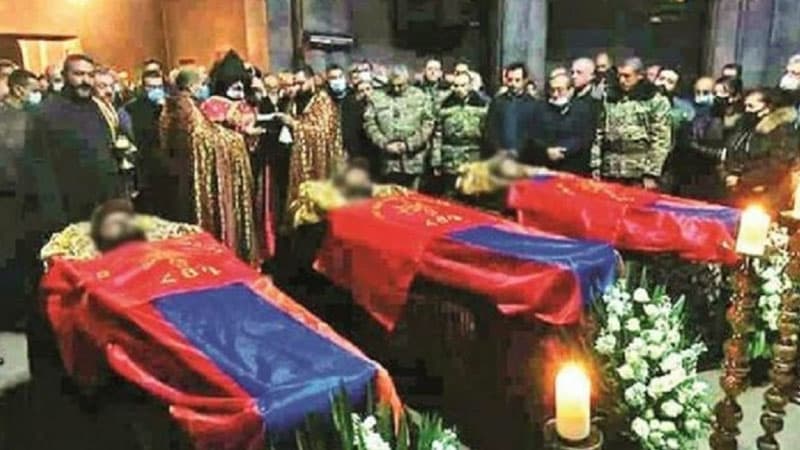 Qarabağda öldürülən PKK terrorçularının yas mərasimi keçirildi (VİDEO)