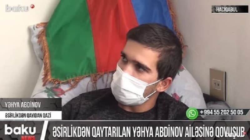 Əsirlikdən qaytarılan Yəhya Abdinov ailəsinə qovuşdu (VİDEO)