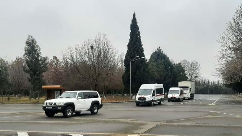 Rusiya FHN mütəxəssisləri humanitar missiya ilə Azərbaycana gəldi (FOTO/VİDEO)