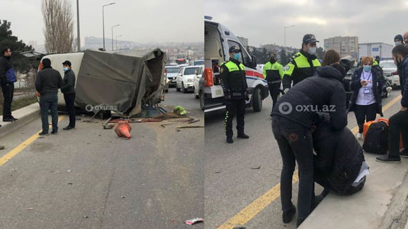 Bakıda dəhşətli qəza: Ölən var (FOTO/VİDEO)